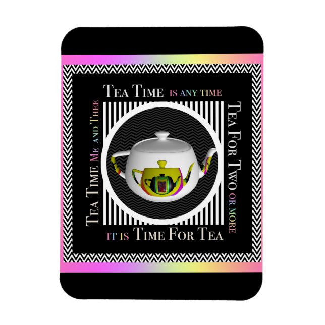 Tea Time  Refrigerator  Magnet (Vertikal)