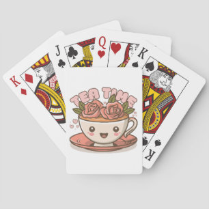 Tea Time Rose Tea Kawaii Spielkarten