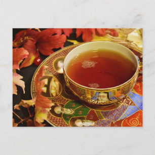 Tea time Tea cup postcard for postcrossing Postkarte