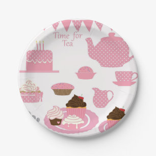 Tea Time Tea Cups Pappteller