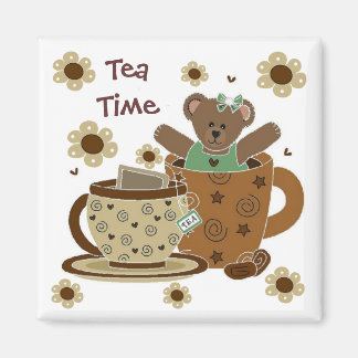 Tea Time Teddy Bear Magnet