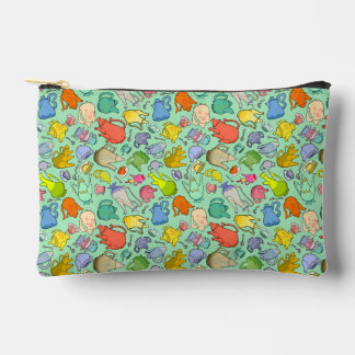 Tea Time, Unbirthday Party, small mint zipup Zubehörtasche