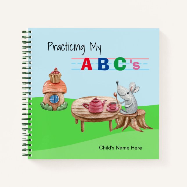 Tea Time und A B C's Spiral Notebook Notizbuch (Vorderseite)