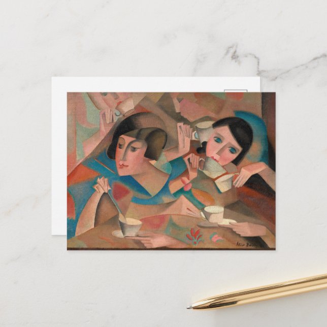 Tea Time von Alice Bailly Postkarte (Vorderseite/Rückseite Beispiel)
