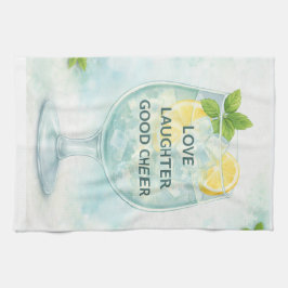Tea Towel | Gin & Tonic Lemon Mint Kitchen Gift Geschirrtuch