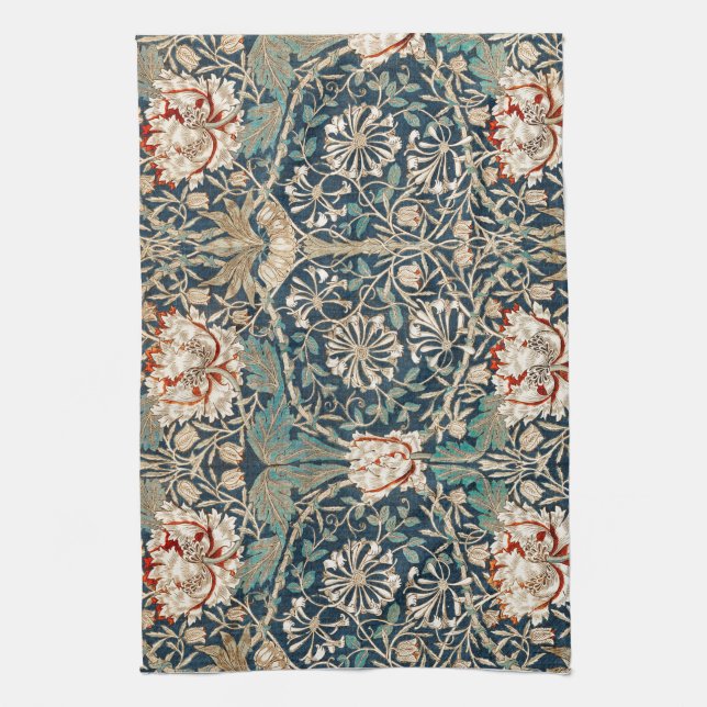 TEA TOWEL : WILLIAM MORRIS : HONEYSUCKLE GESCHIRRTUCH (Vertikal)
