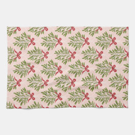 Tea towel with mistletoe design geschirrtuch