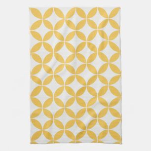 Tea Towel - Yellow Petal Pattern Geschirrtuch