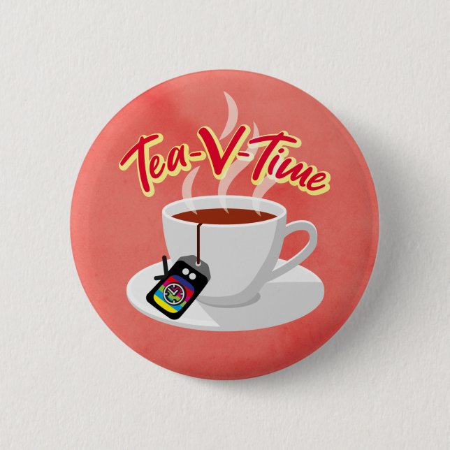 Tea-V-Time-Medium-Abzeichen Button (Vorderseite)