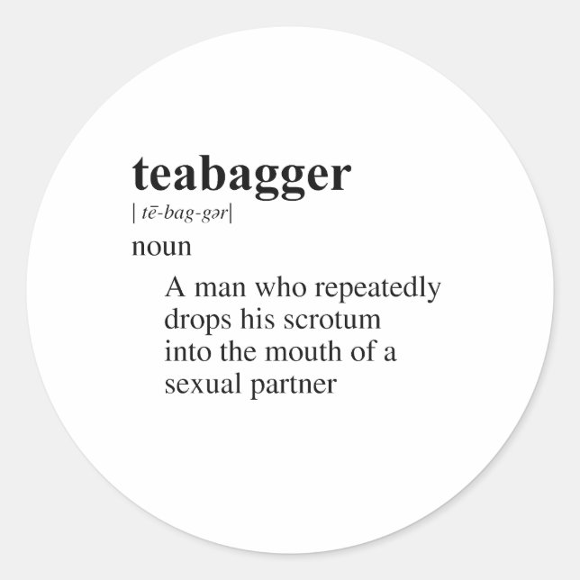 TEABAGGER 2 RUNDER AUFKLEBER (Vorderseite)
