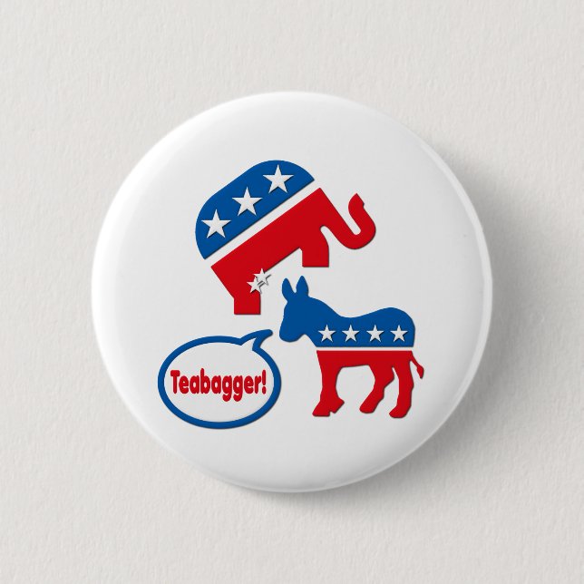 Teabagger republikanische Demokrat Button (Vorderseite)
