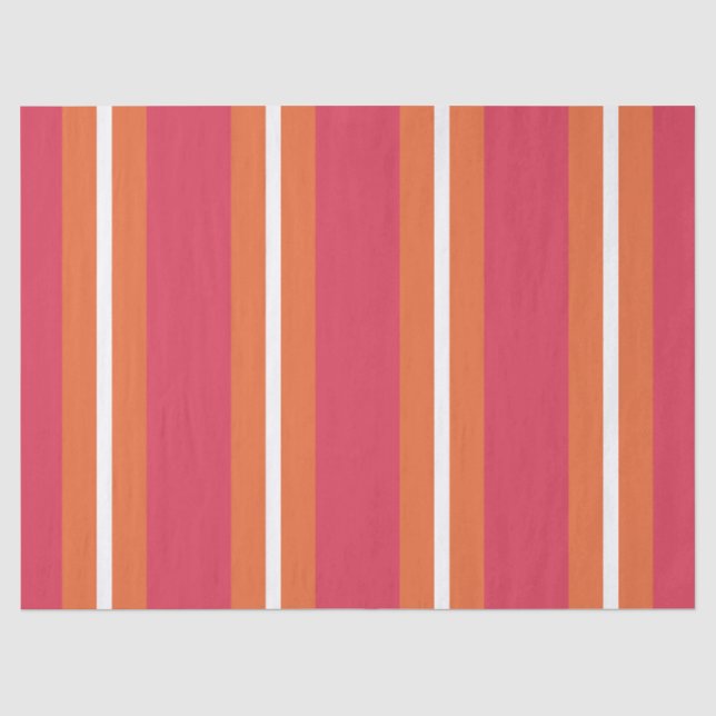 Teaberry- und Mandarin-Streifen Seidenpapier (Vorderseite)