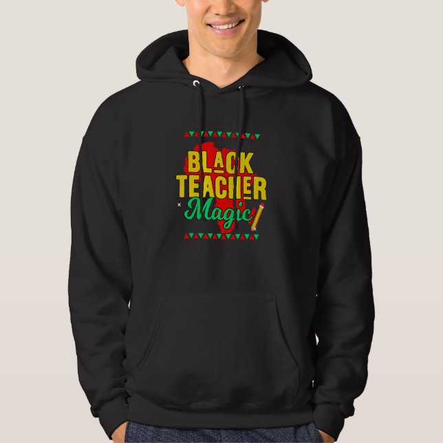 Teach Black History Month Kids Black Teacher Afric Hoodie (Vorderseite)
