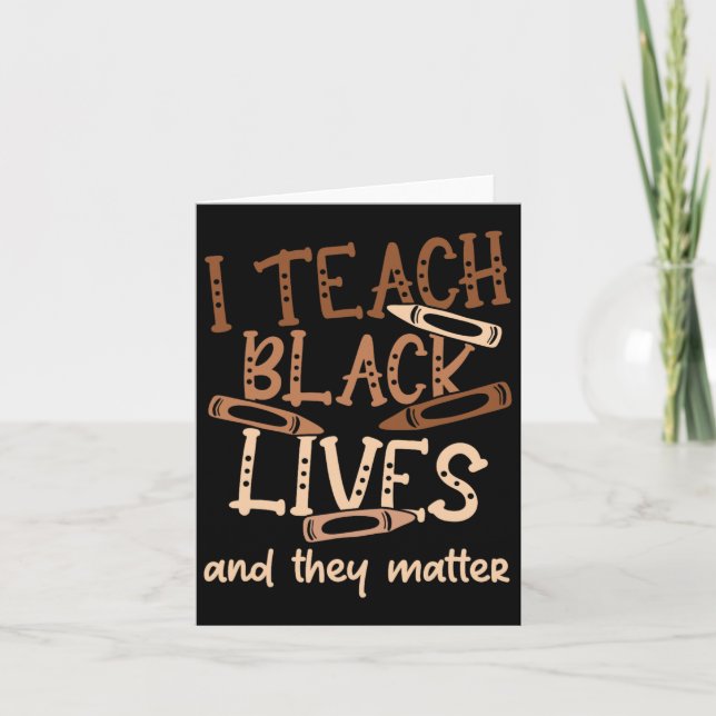Teach Black Lives Monte Heritage Karte (Vorderseite)