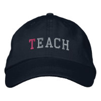 Teach Colorful Embroidery Baseball Cap / Hat
