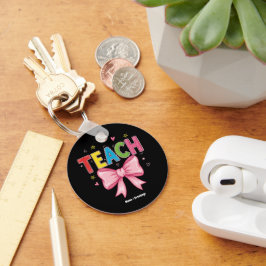 Teach Coquette Bow Crayon Lehrer Kinder Funny Schlüsselanhänger