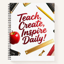 Teach, Create, Inspirier Notizbuch