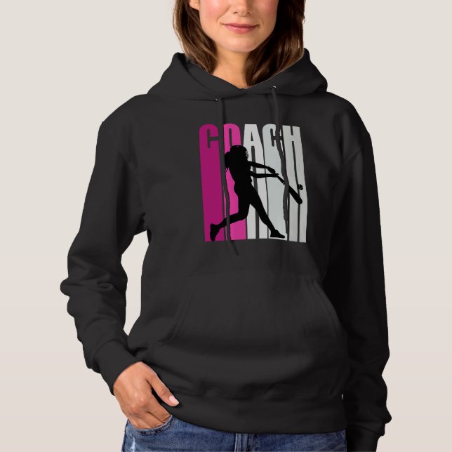 Teach Female Baseballteacher Master Coach Softball Hoodie (Vorderseite)