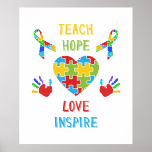 Teach Hope Liebe Inspiriert Poster