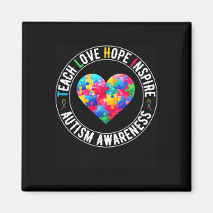 Teach Hope Liebe Inspirierte Autismus Awareness Su Magnet