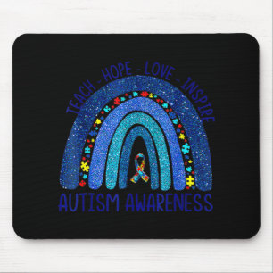 Teach Hope Liebe Inspirierte Lehrer Wir tragen Blu Mousepad