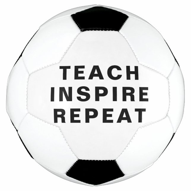 Teach Inspire Repeat Motivational Design Fußball (Vorderseite)