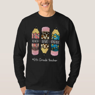Teach Inspirier Liebe Stift Leopard Niedlich 6. Kl T-Shirt
