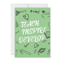 TEACH INSPIRIERE ENTWICKELOP Lehrerkarte