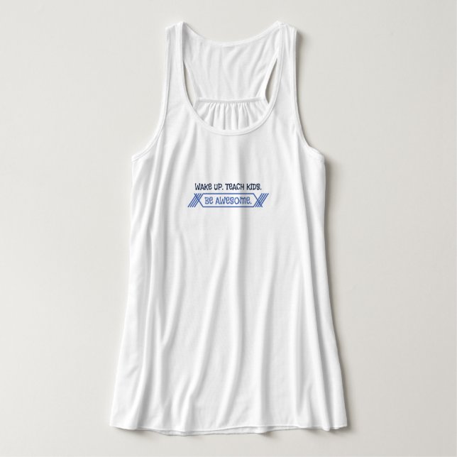 Teach Kids be Phantastische Flowy Racerback Tank o (Design Vorderseite)