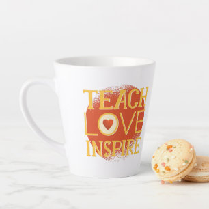 Teach Liebe Inspirier - LEHRERIN QUOTE REDEWENDUNG Milchtasse