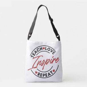 Teach-Liebe Inspiriere Motivierend Tragetaschen Mit Langen Trägern
