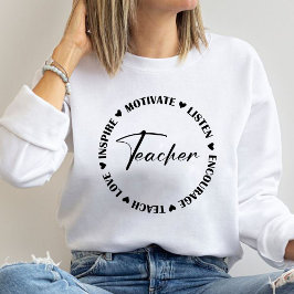 Teach Liebe Inspiriert Hören Ermutigen Sie Lehrerg Sweatshirt