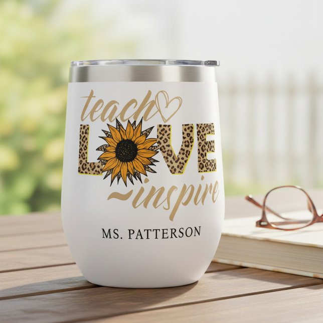 Teach Liebe Inspiriert Lehrer Sonnenblume Moderner (Von Creator hochgeladen)