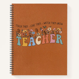 Teach Love Grow – Personalized Teacher Notebook Notizbuch