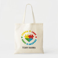 Teach Love Hope Inspire Autism Awareness Custom