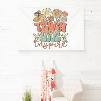 teach love inspire retro back to school banner