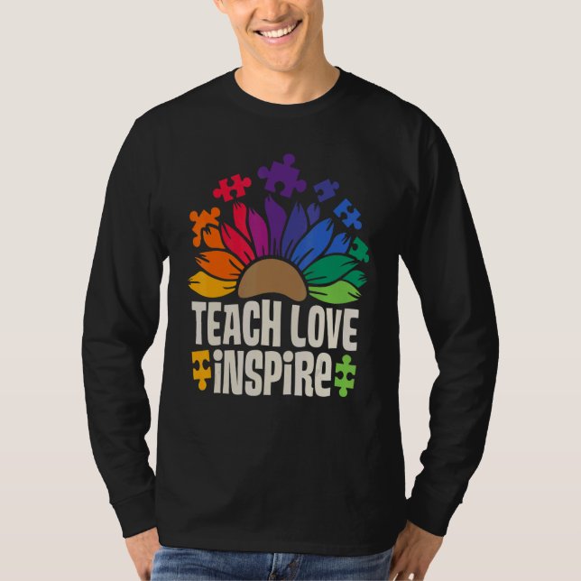 Teach Love Inspire SPED Teacher Speducator Special T-Shirt (Vorderseite)