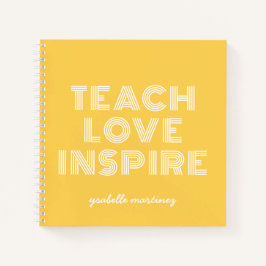 Teach Love Inspire Teacher Appreciation Day Notizbuch