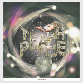 Teach Peace Big Aufkleber