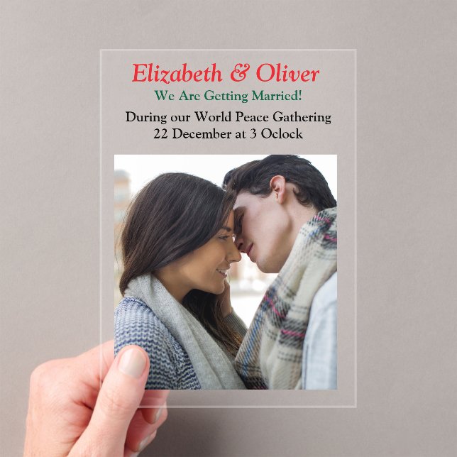 Teach Peace Christmas Ansammlung Acryleinladungen (Insitu (Handheld))