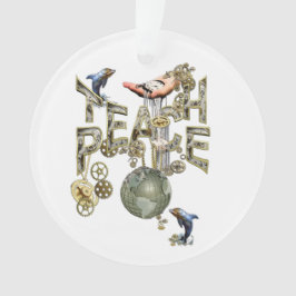 Teach Peace Christmas Ansammlung Ornament