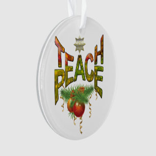 Teach Peace Christmas Ansammlung Ornament