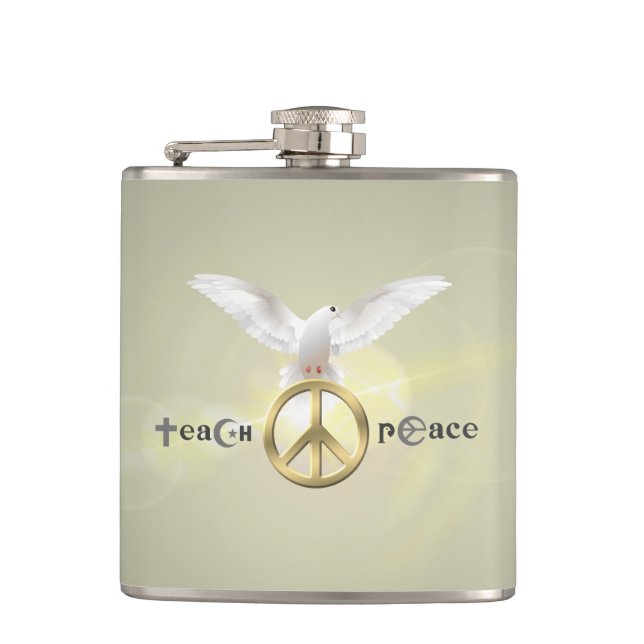 Teach Peace | Flachmann (Vorderseite)