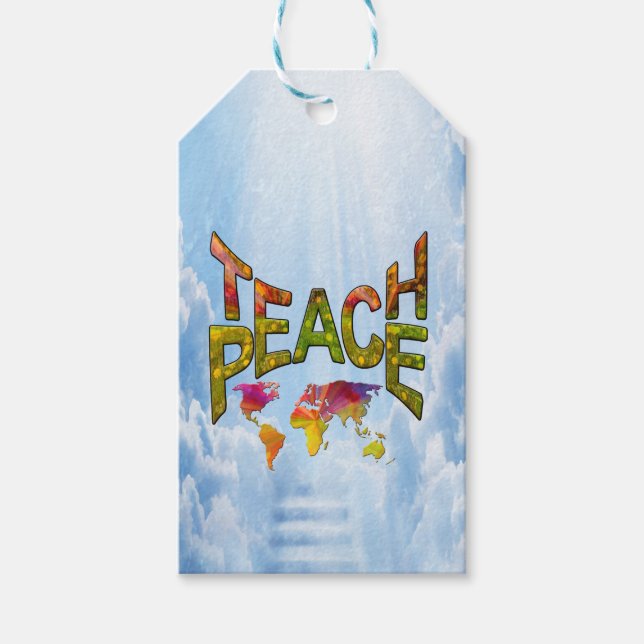 Teach Peace Geschenkanhänger (Vorderseite)
