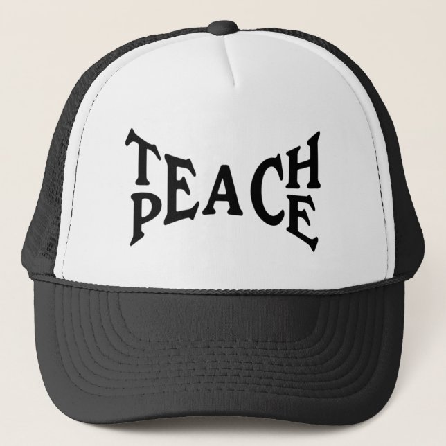Teach Peace Hat Truckerkappe (Vorderseite)