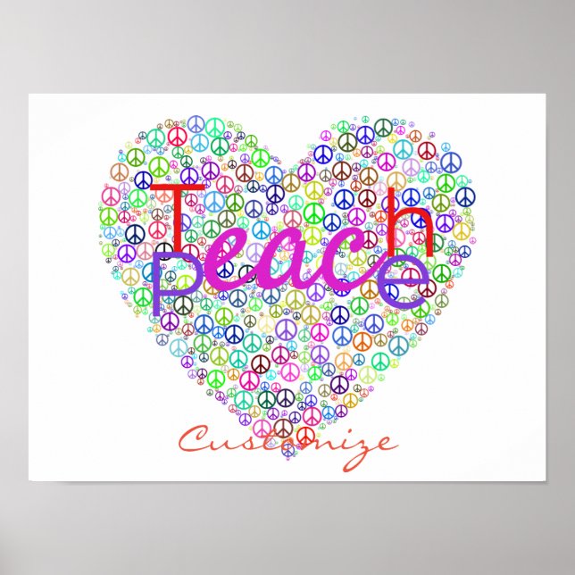 Teach Peace Heart Thunder_Cove Poster (Vorne)