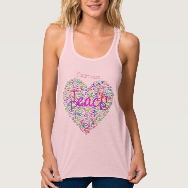Teach Peace Heart Thunder_Cove Tank Top (Vorderseite)