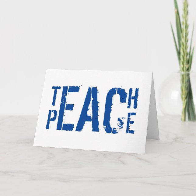 Teach Peace Karte (Vorderseite)