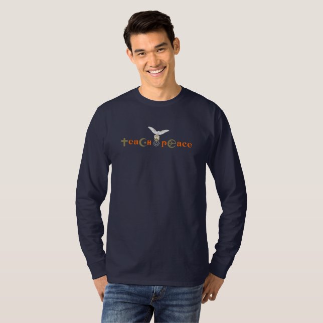 Teach Peace | Männer Langschläfe T-Shirt (Vorne ganz)