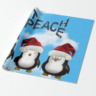 Teach Peace Penguins Geschenkpapier